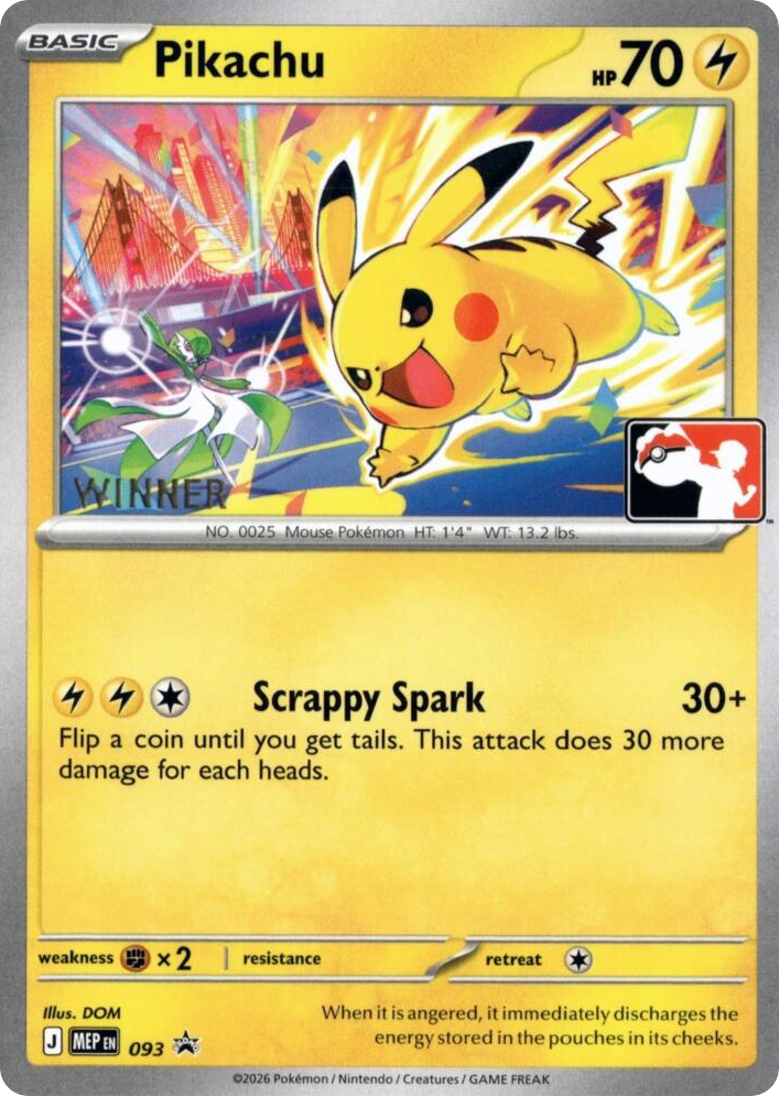 Pikachu 093 Mega Evolution Black Star Promos Pokémon card