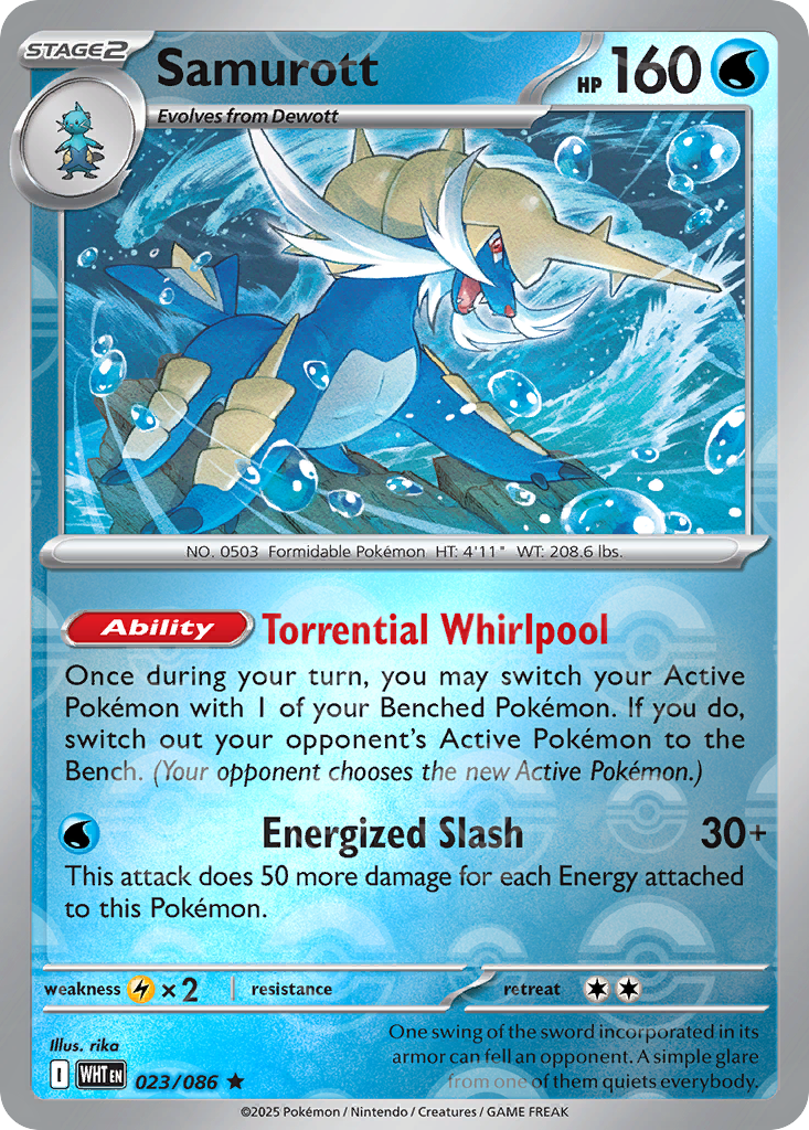 Samurott 023/086 White Flare Pokémon card