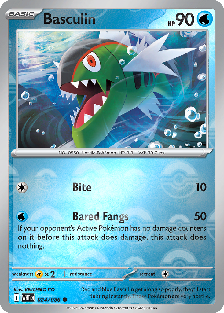 Basculin 024/086 White Flare Pokémon card
