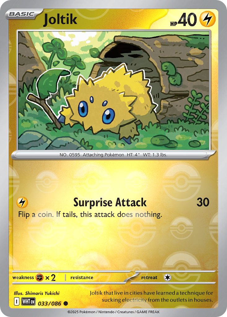 Joltik 033/086 White Flare Pokémon card