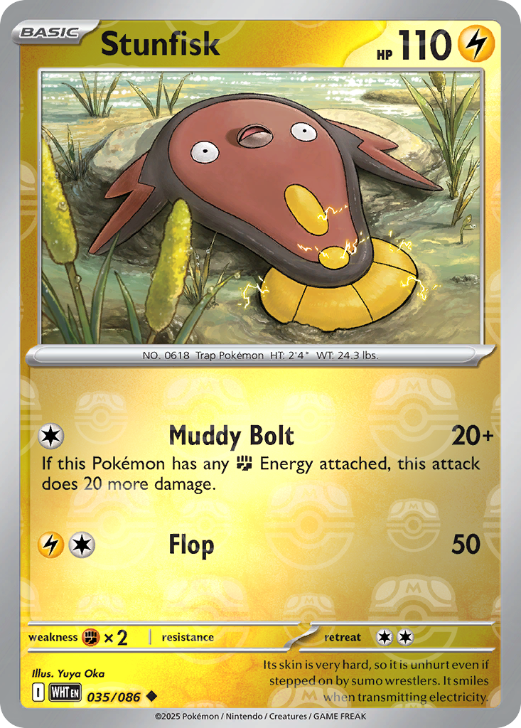 Stunfisk 035/086 White Flare Pokémon card