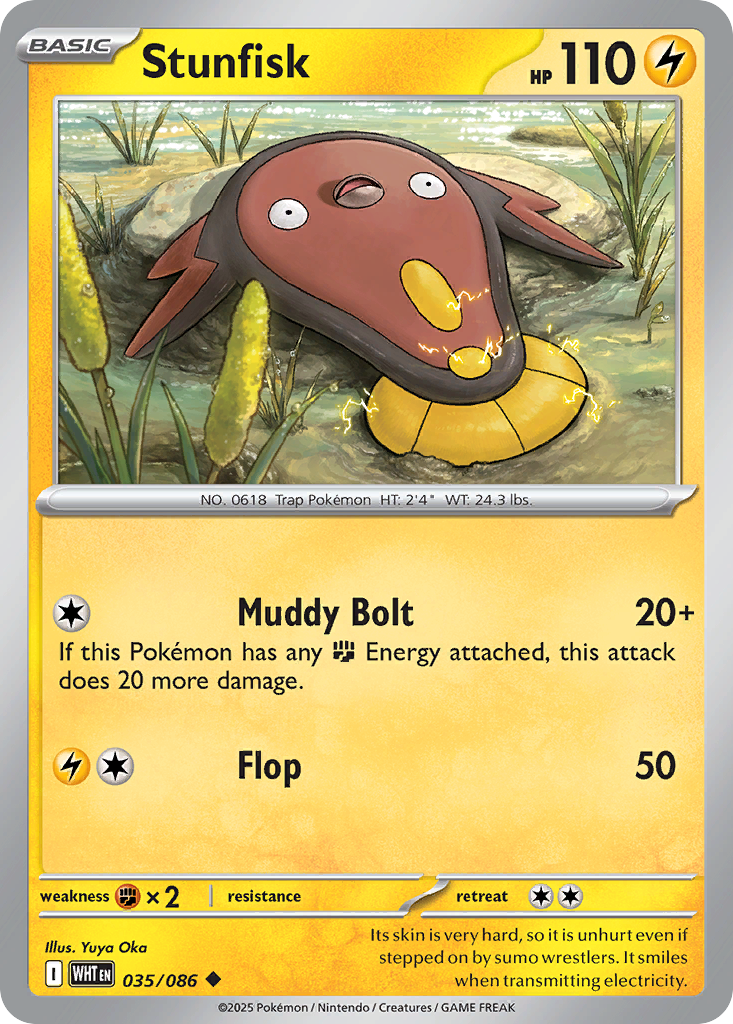 Stunfisk 035/086 White Flare Pokémon card