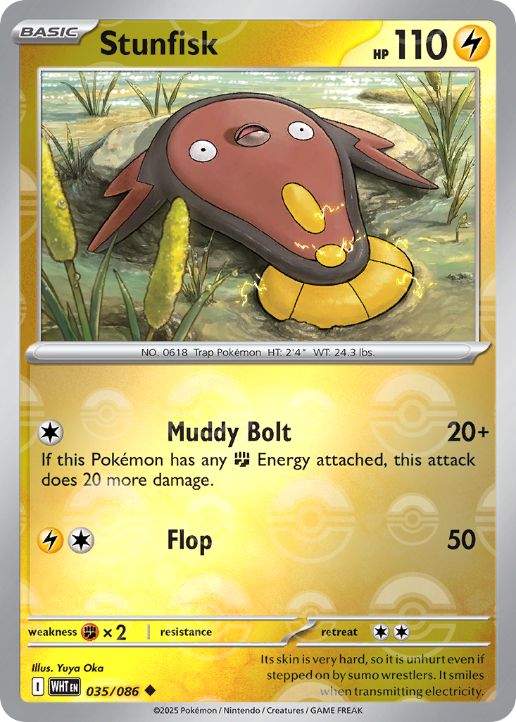 Stunfisk 035/086 White Flare Pokémon card
