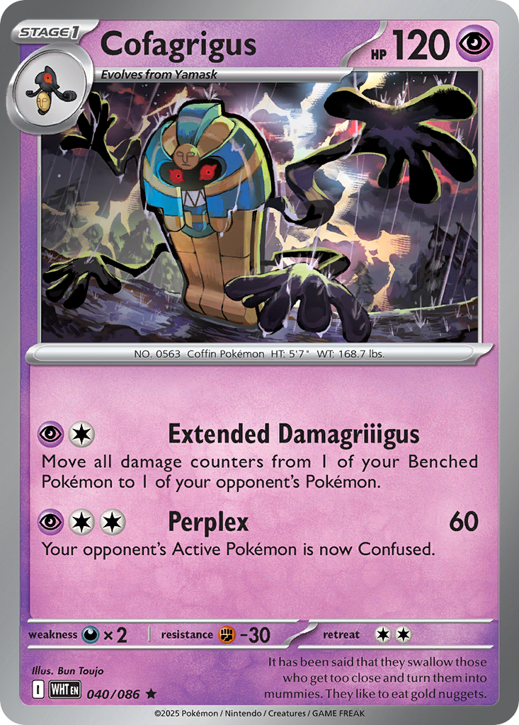 Cofagrigus 040/086 White Flare Pokémon card