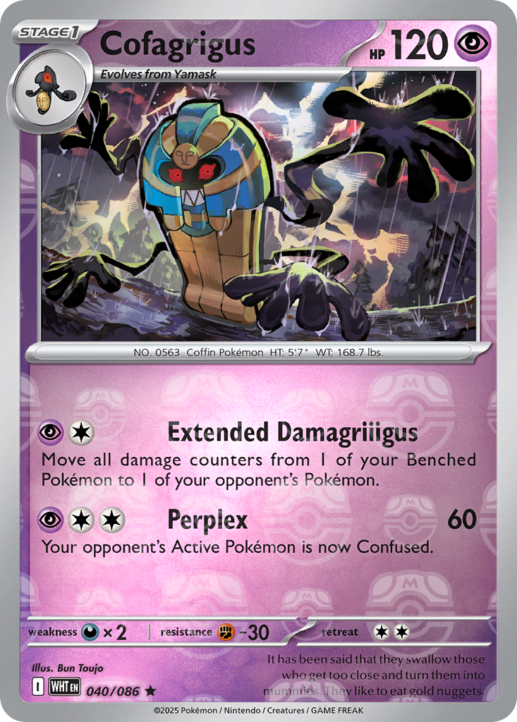 Cofagrigus 040/086 White Flare Pokémon card