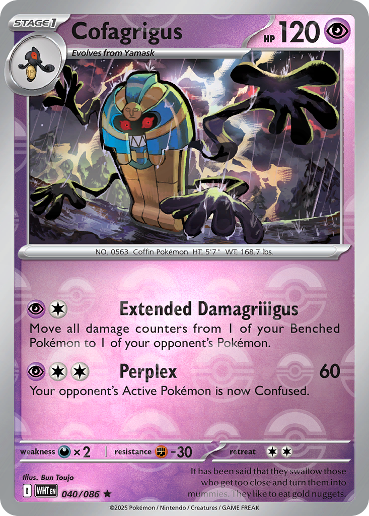 Cofagrigus 040/086 White Flare Pokémon card