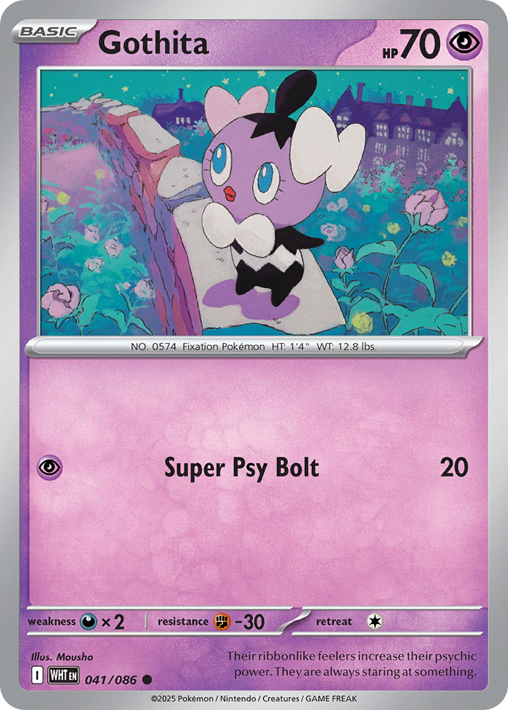 Gothita 041/086 White Flare Pokémon card
