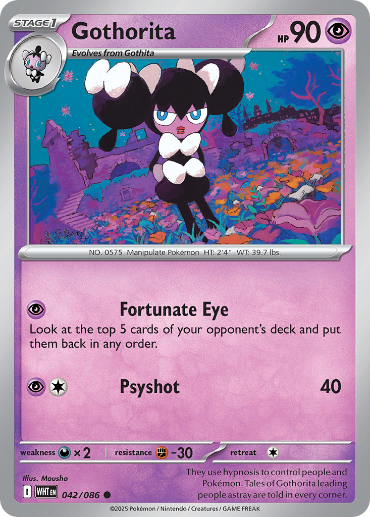 Gothorita 042/086 White Flare Pokémon card
