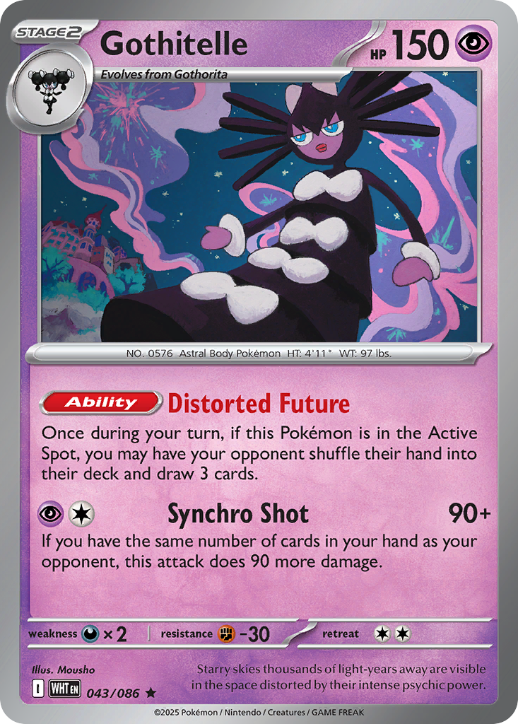 Gothitelle 043/086 White Flare Pokémon card