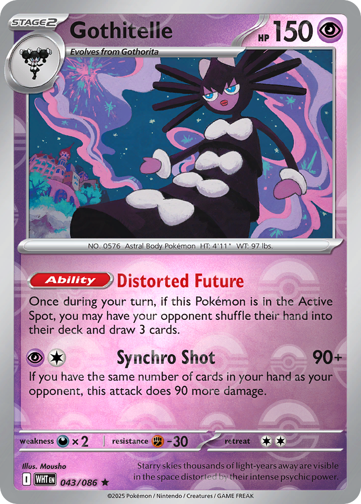 Gothitelle 043/086 White Flare Pokémon card