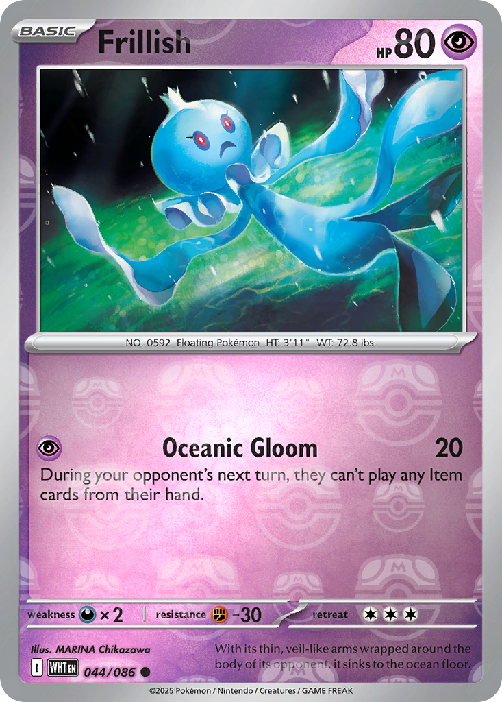 Frillish 044/086 White Flare Pokémon card