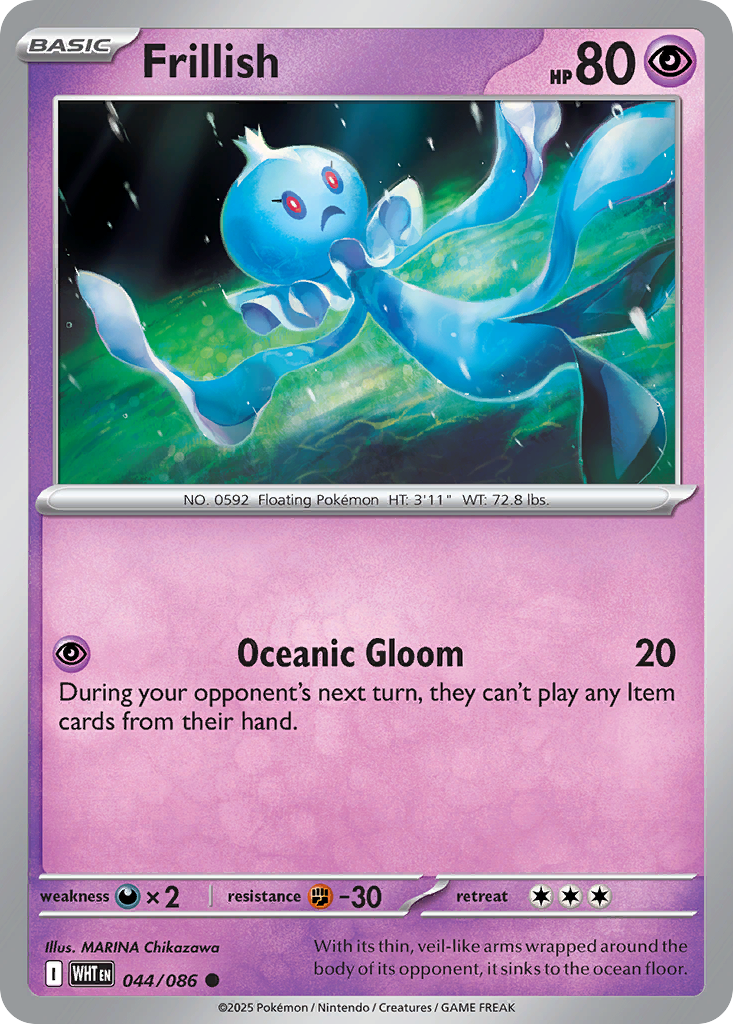 Frillish 044/086 White Flare Pokémon card
