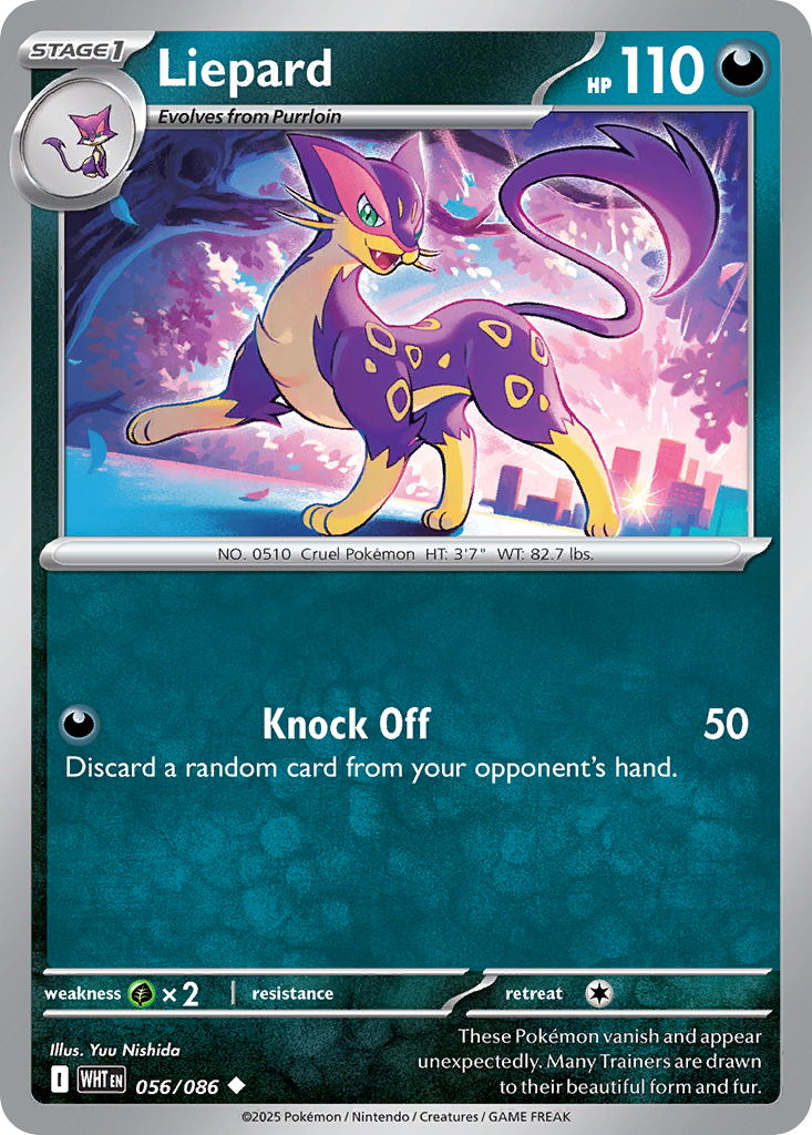 Liepard 056/086 White Flare Pokémon card