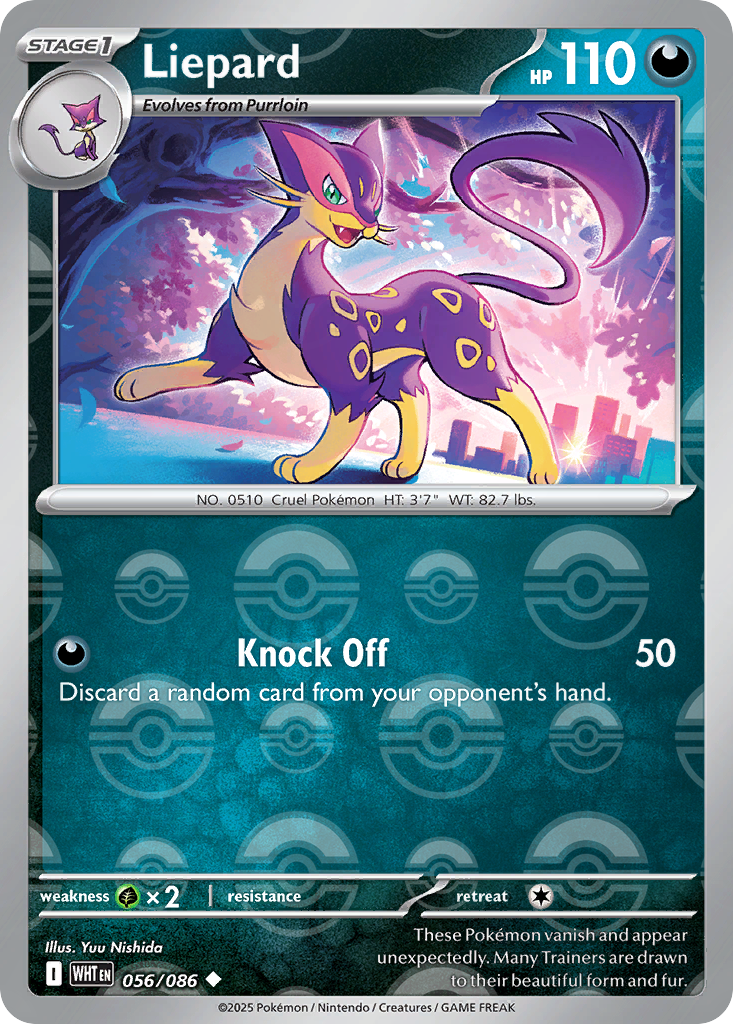 Liepard 056/086 White Flare Pokémon card