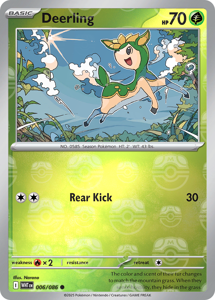 Deerling 006/086 White Flare Pokémon card