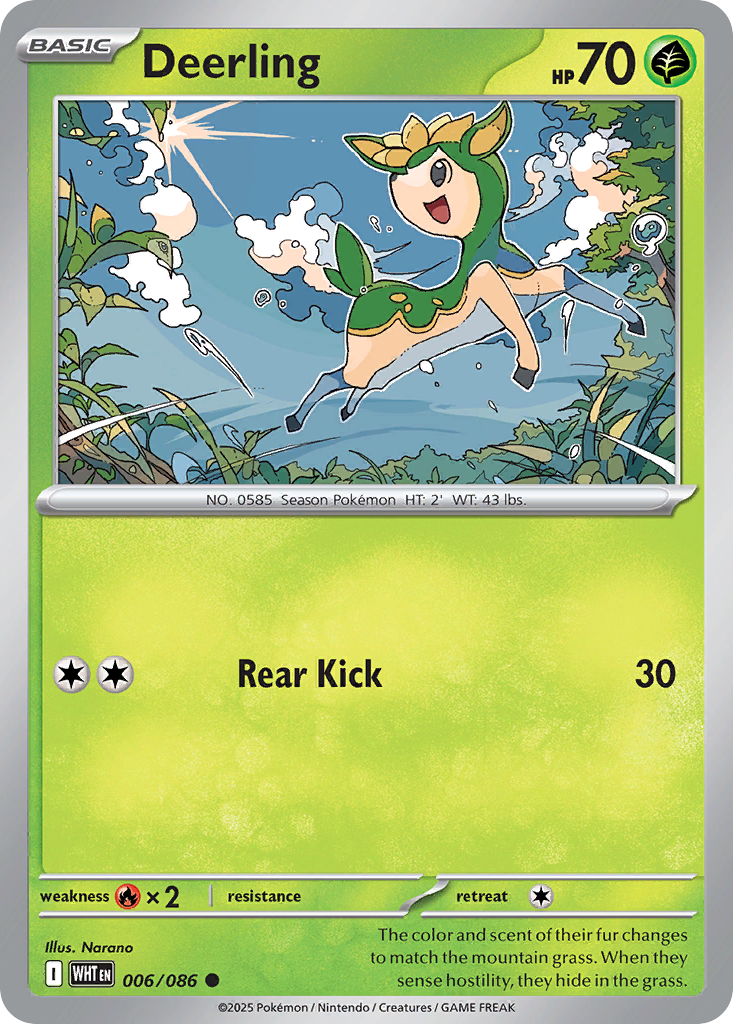Deerling 006/086 White Flare Pokémon card