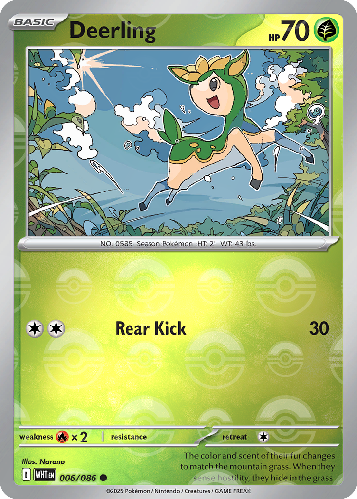Deerling 006/086 White Flare Pokémon card