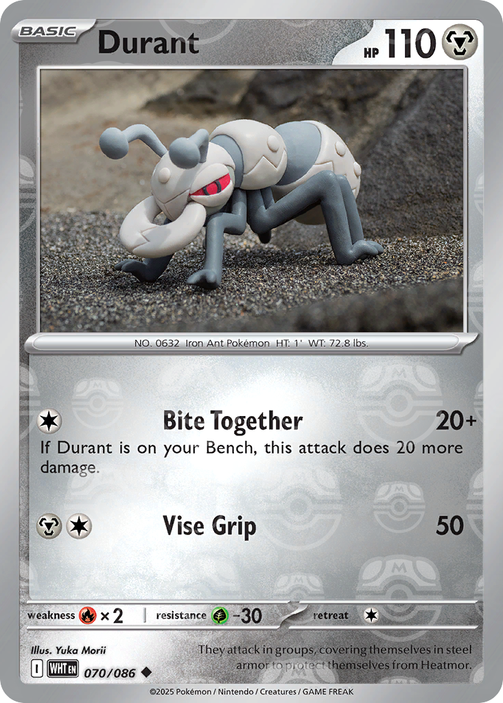 Durant 070/086 White Flare Pokémon card