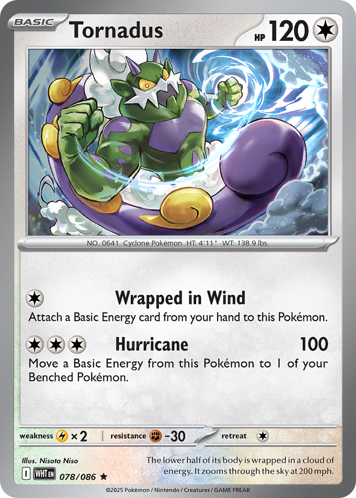 Tornadus 078/086 White Flare Pokémon card
