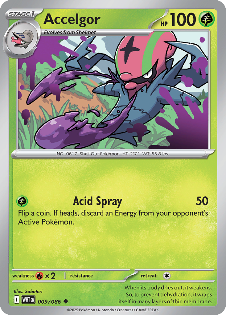 Accelgor 009/086 White Flare Pokémon card