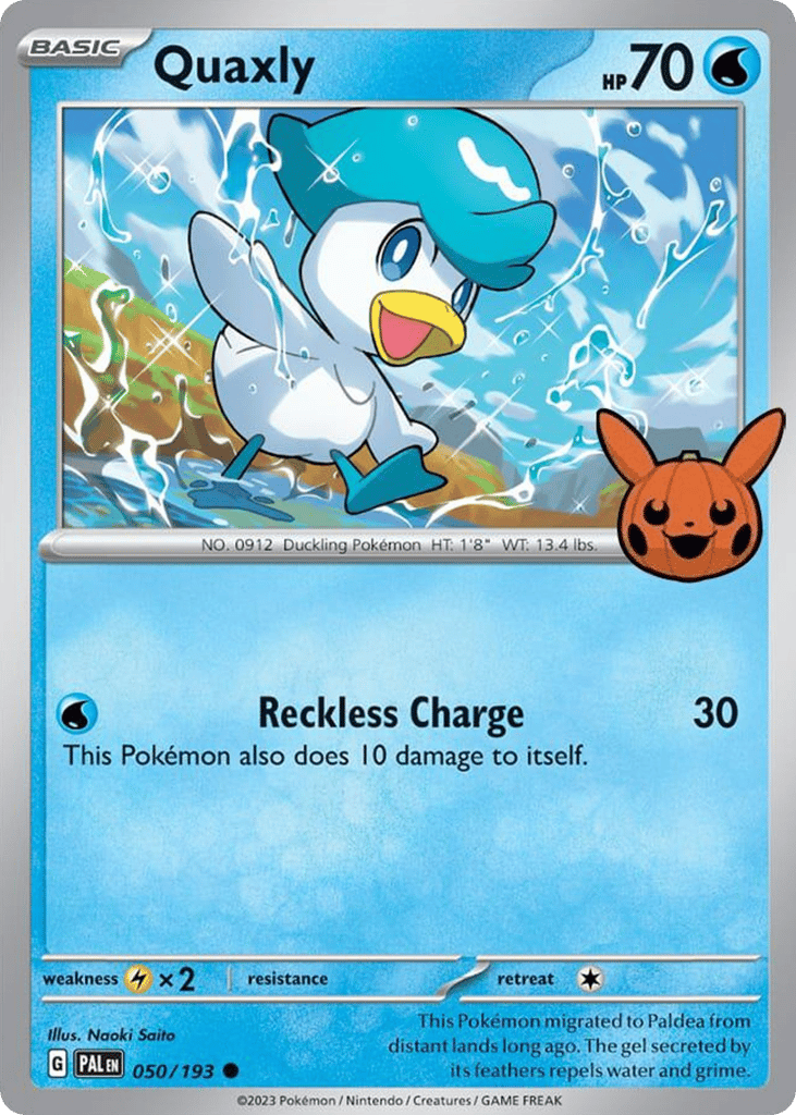 Quaxly 050/193 Paldea Evolved Pokémon card