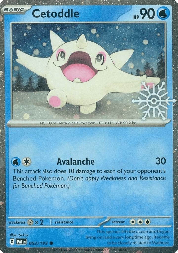 Cetoddle 053/193 Paldea Evolved Pokémon card