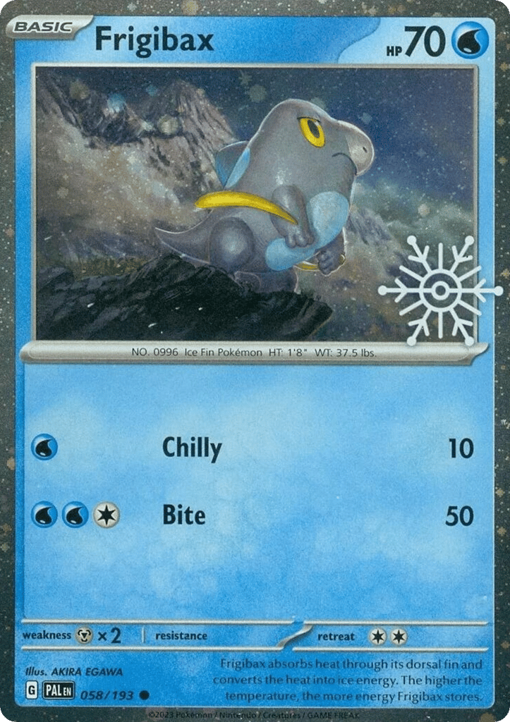 Frigibax 058/193 Paldea Evolved Pokémon card
