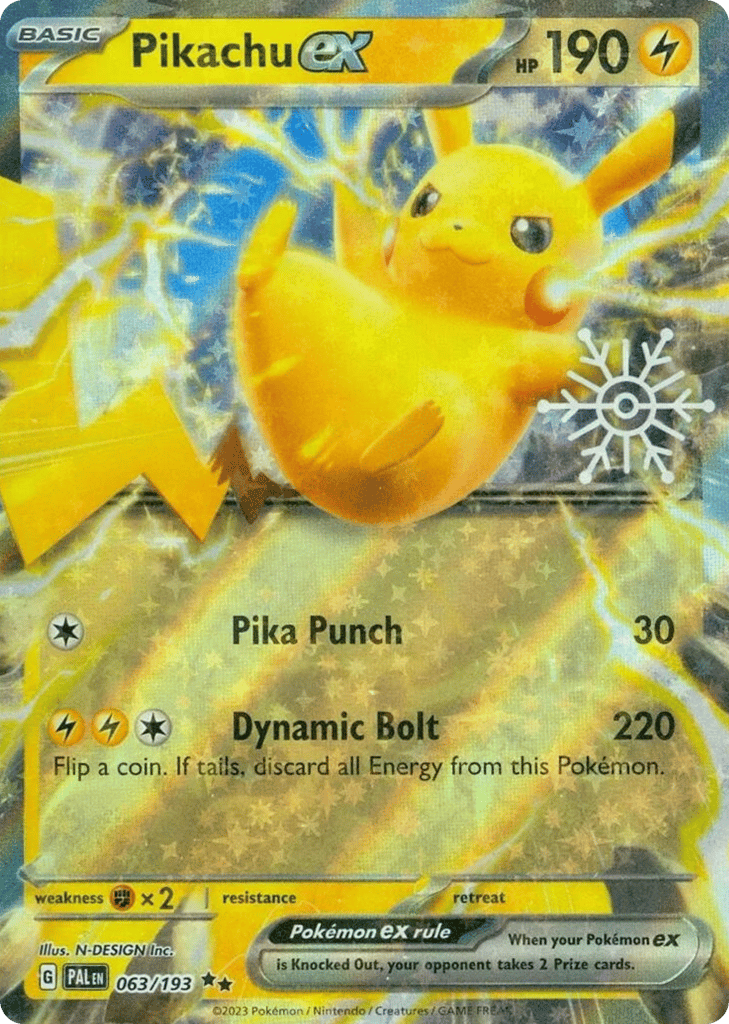 Pikachu ex 063/193 Paldea Evolved Pokémon card