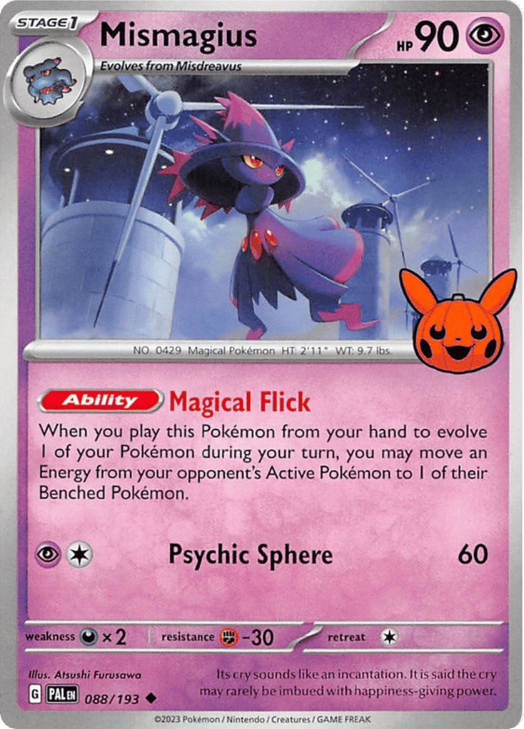 Mismagius 088/193 Paldea Evolved Pokémon card