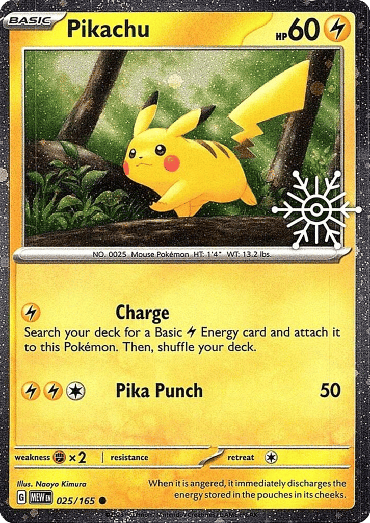 Pikachu (Snowflake Stamp)