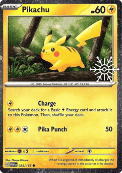 Pikachu — 151 #25 (Snowflake)
