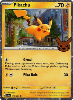 Pikachu — Paldean Fates #18 (Trick or Trade)