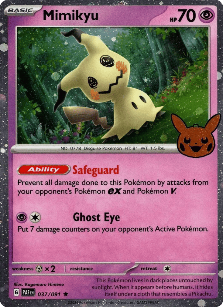 Mimikyu 037/091 Paldean Fates Pokémon card