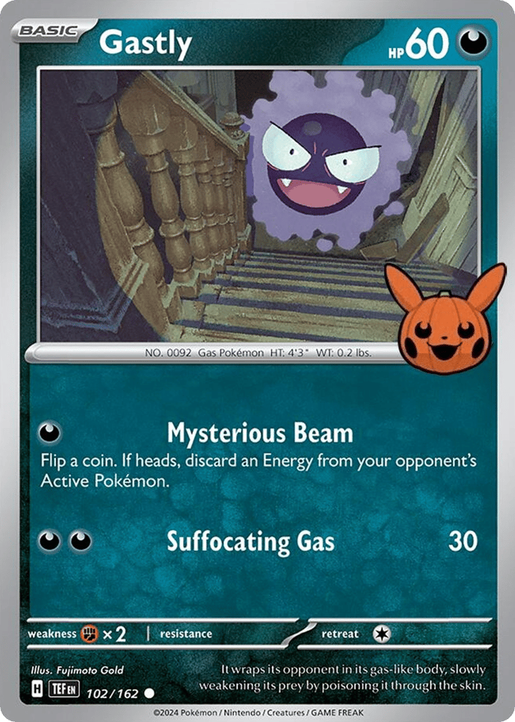 Gastly 102/162 Temporal Forces Pokémon card