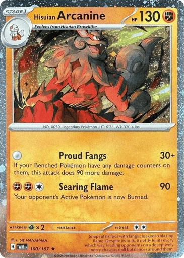 Hisuian Arcanine 100/167 from Twilight Masquerade