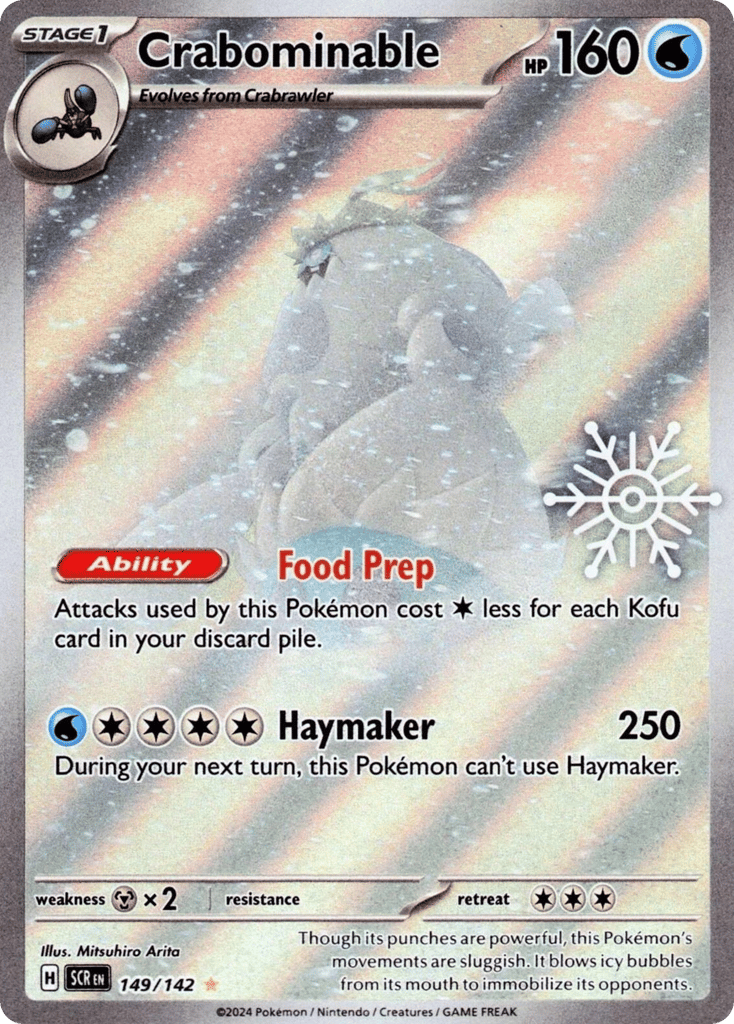 Crabominable 149/142 Stellar Crown Pokémon card