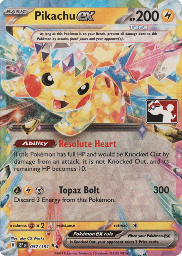 Pikachu ex card image