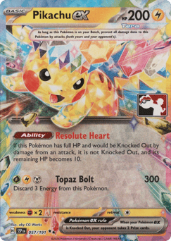 Pikachu ex — Surging Sparks #57 (Play Pokemon)