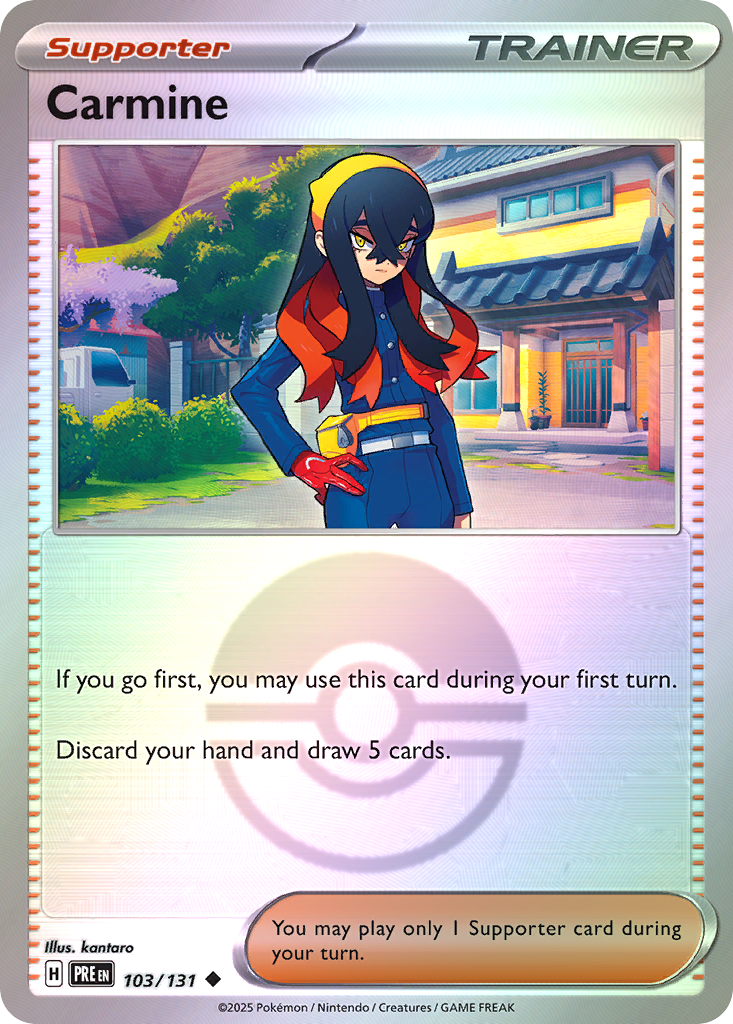 Carmine 103/131 Prismatic Evolutions Pokémon card