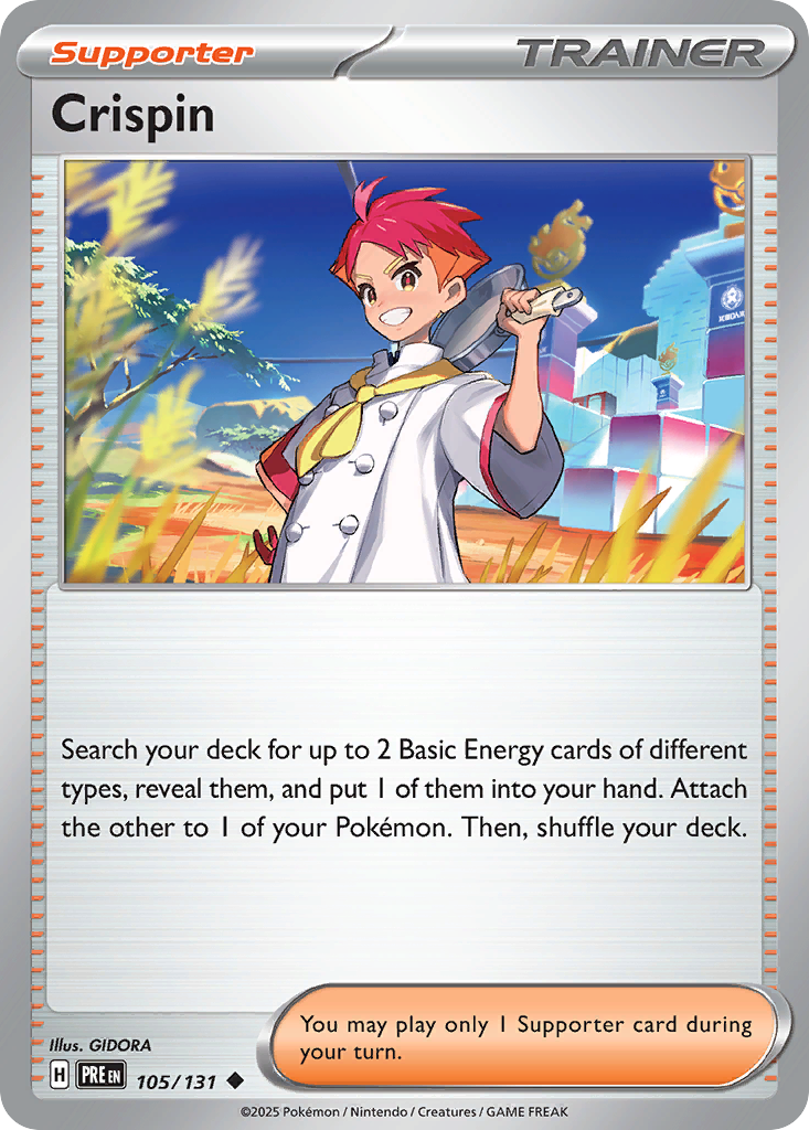 Crispin 105/131 Prismatic Evolutions Pokémon card