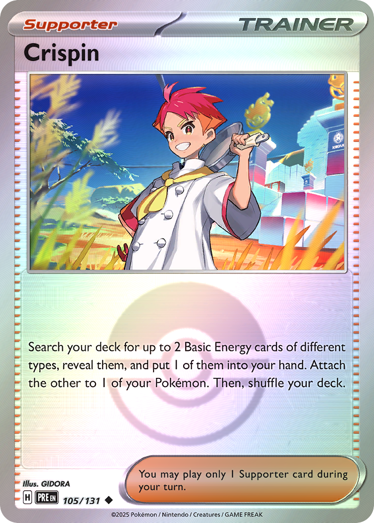 Crispin 105/131 Prismatic Evolutions Pokémon card