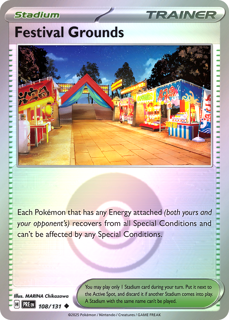Festival Grounds 108/131 Prismatic Evolutions Pokémon card