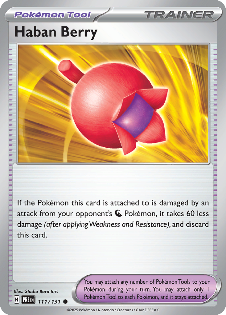 Haban Berry 111/131 Prismatic Evolutions Pokémon card