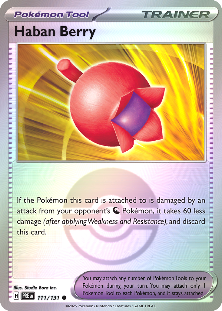 Haban Berry 111/131 Prismatic Evolutions Pokémon card