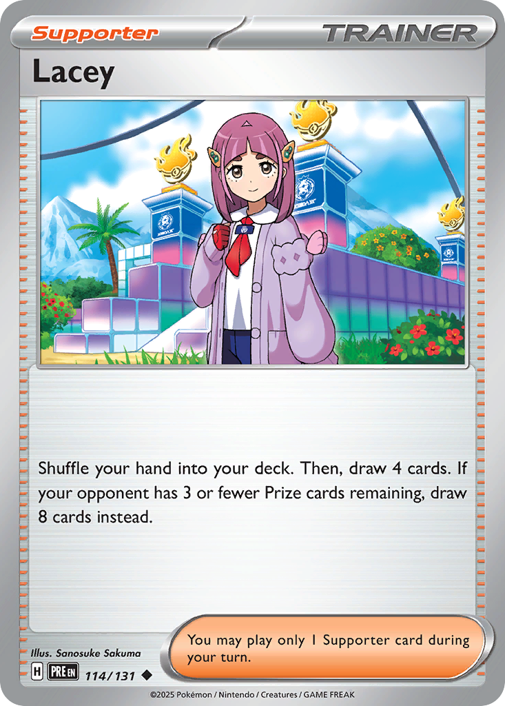 Lacey 114/131 Prismatic Evolutions Pokémon card