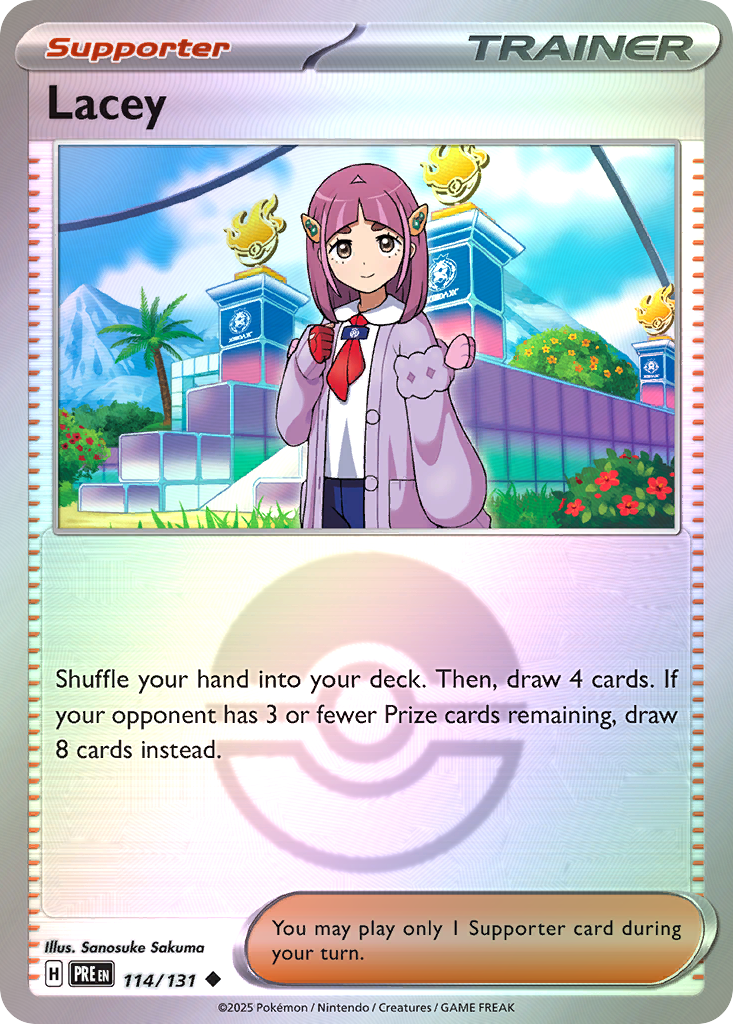 Lacey 114/131 Prismatic Evolutions Pokémon card