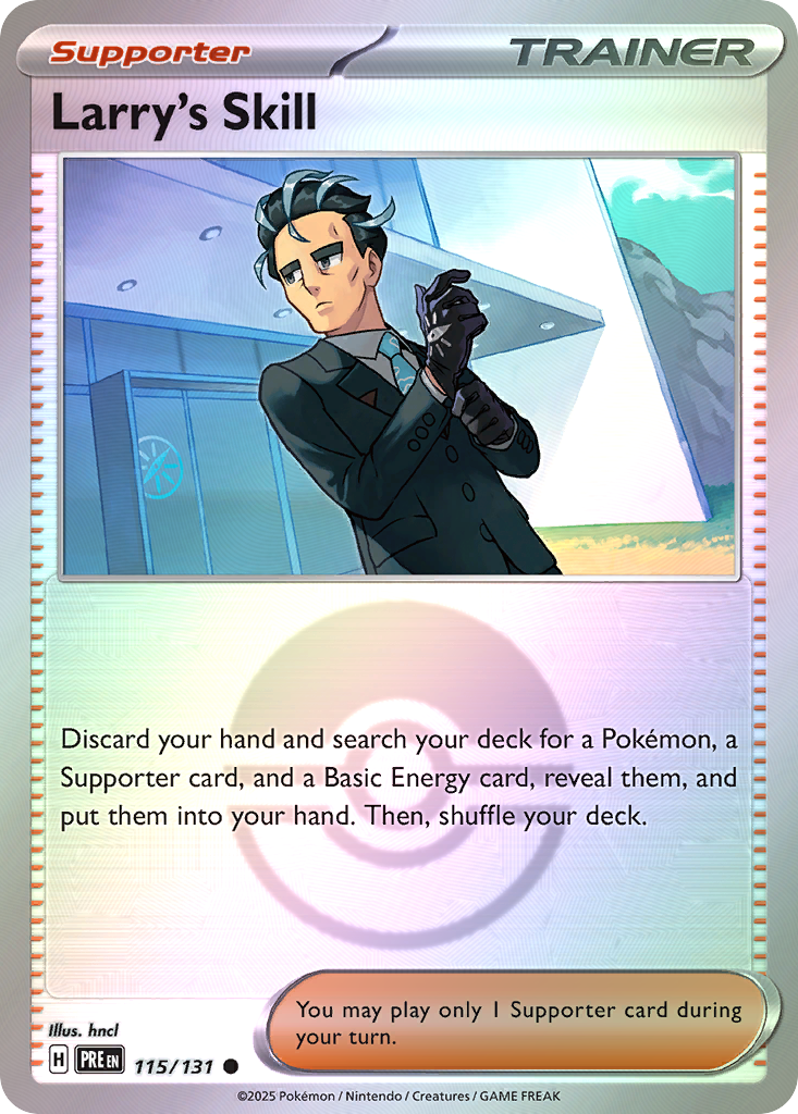 Larry's Skill 115/131 Prismatic Evolutions Pokémon card