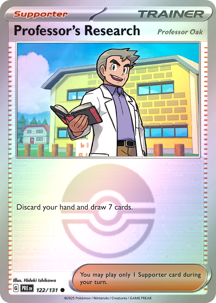 Professor's Research 122/131 Prismatic Evolutions Pokémon card