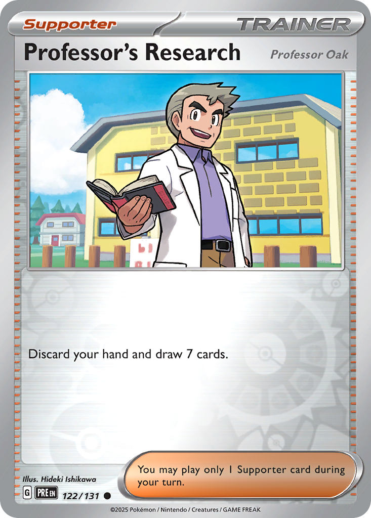 Professor's Research 122/131 Prismatic Evolutions Pokémon card