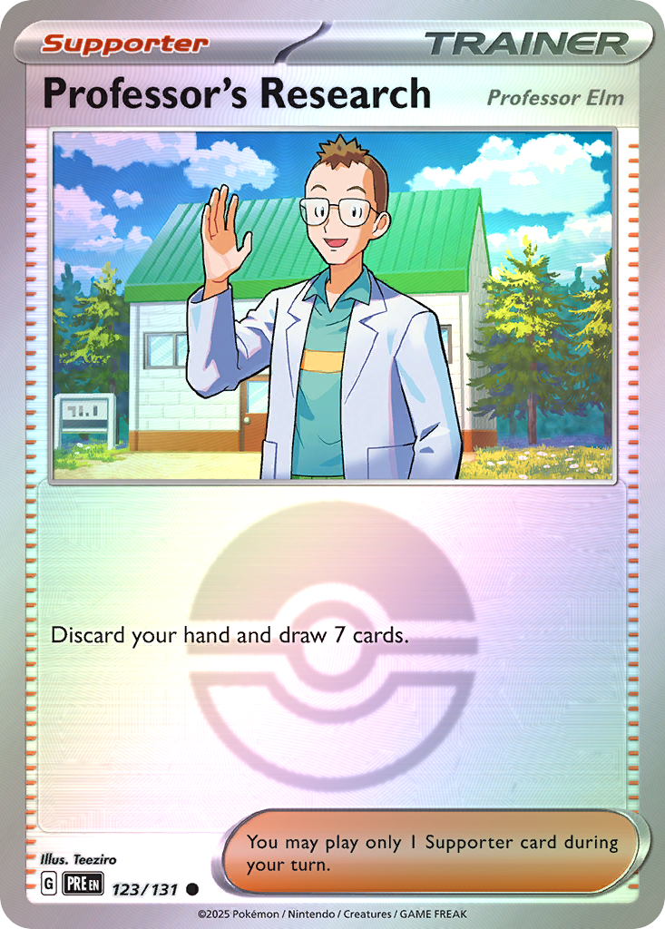 Professor's Research 123/131 Prismatic Evolutions Pokémon card